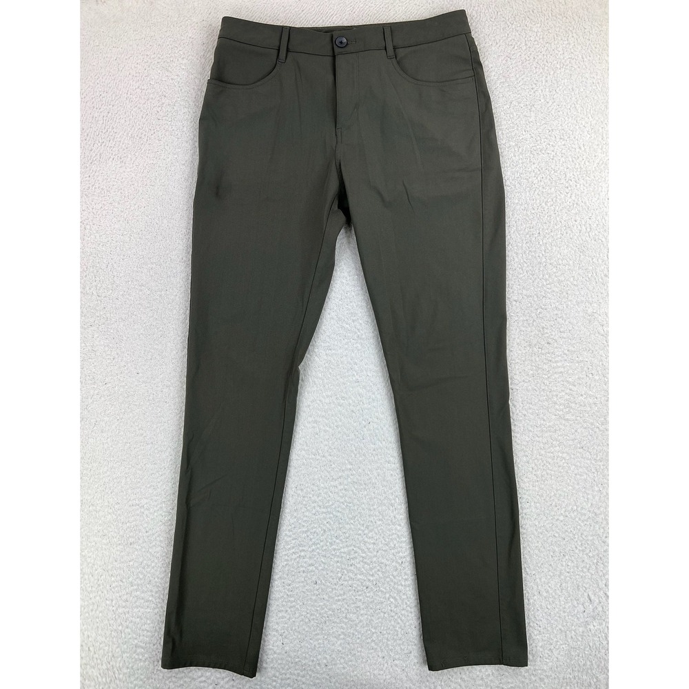 Vuori Meta Pants Mens 32x32 Green Slim Fit Stretch Chino Casual Travel V430
